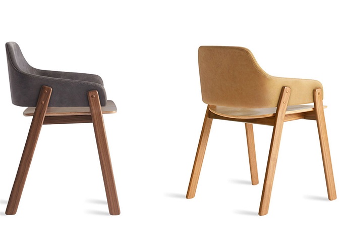 北歐極簡實(shí)木A字靠背休閑餐椅