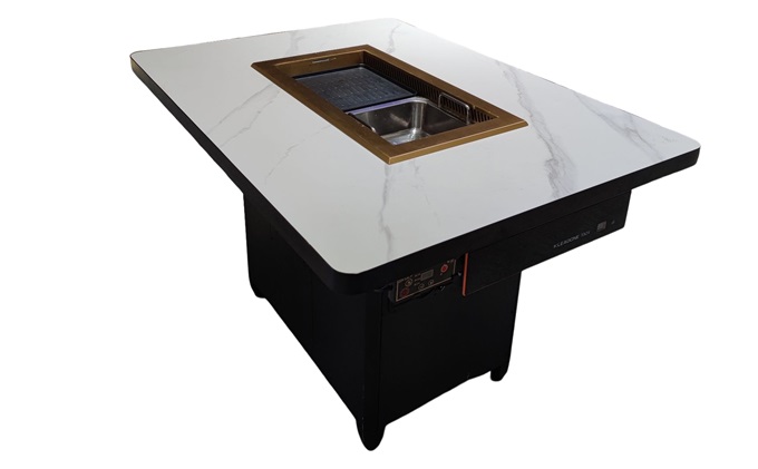 智能無(wú)煙凈化燒烤火鍋?zhàn)繽紙上烤肉烤涮自助一體桌