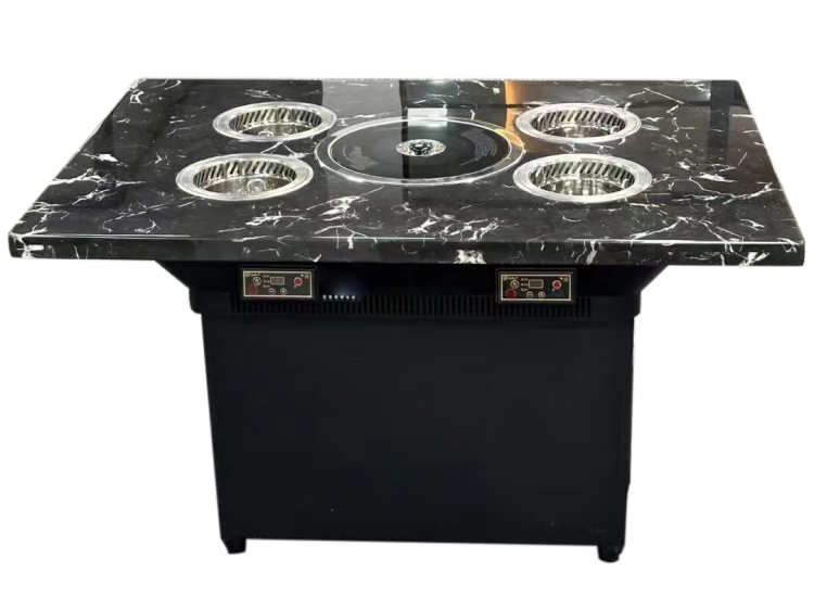 一人一鍋小火鍋大理石無煙烤涮一體桌