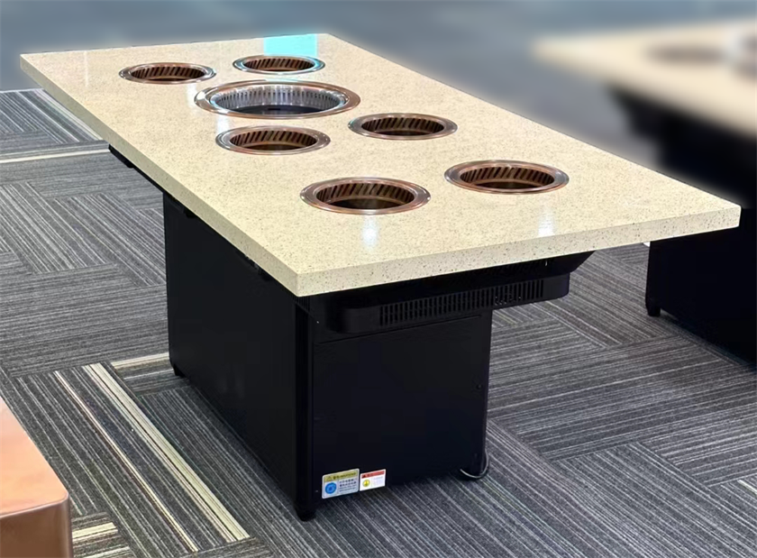 6人位一人一個小火鍋無煙自凈化火鍋烤肉一體桌