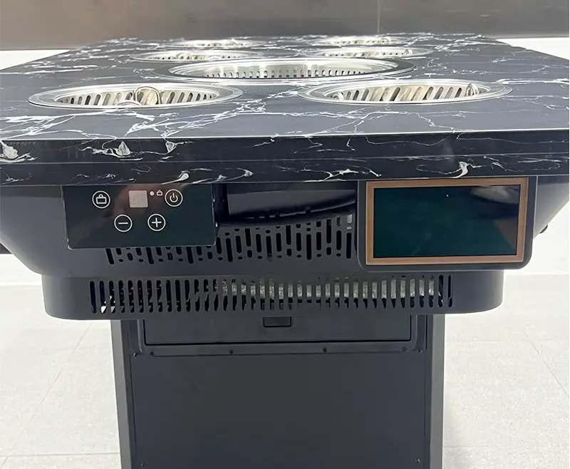 大理石一人一鍋無煙火鍋烤涮一體桌