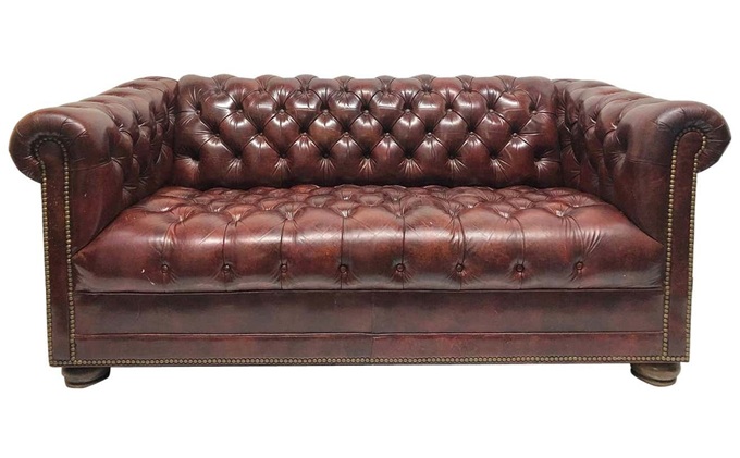 高檔會所輕奢真皮雙人沙發