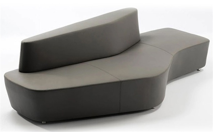 休閑會(huì)所簡(jiǎn)約異形低靠背卡座沙發(fā)