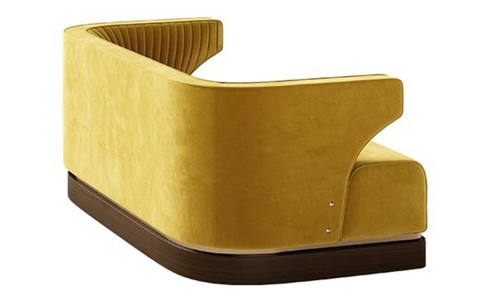 酒店會所包房特色絨皮休閑沙發(fā)定制