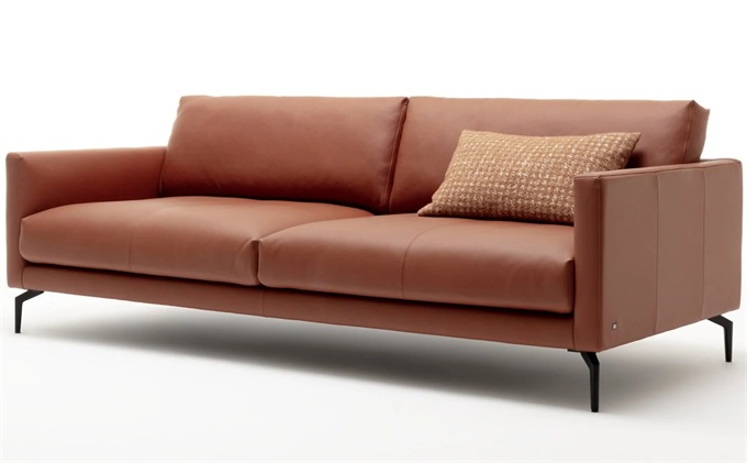 酒店意式現(xiàn)代極簡(jiǎn)不銹鋼皮革沙發(fā)