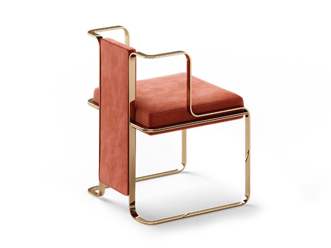 會(huì)所輕奢鈦金不銹鋼簡(jiǎn)約金屬椅子