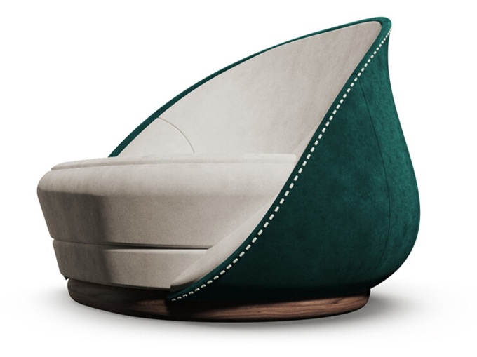 休閑會所北歐時尚創(chuàng)意厚軟包沙發(fā)椅