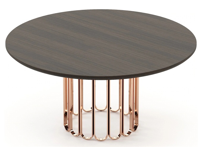 高端會(huì)所現(xiàn)代時(shí)尚實(shí)木不銹鋼桌子