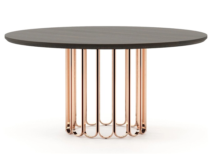 高端會(huì)所現(xiàn)代時(shí)尚實(shí)木不銹鋼桌子