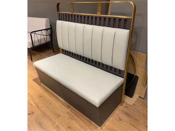 定制港式火鍋店時尚輕奢靠墻卡座沙發(fā)桌椅