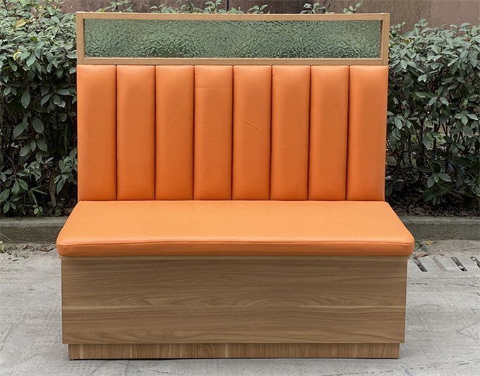 火鍋烤肉店簡約板式雙人卡座沙發(fā)