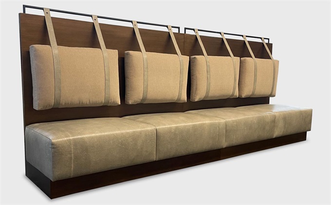 火鍋店時尚簡約實木卡座