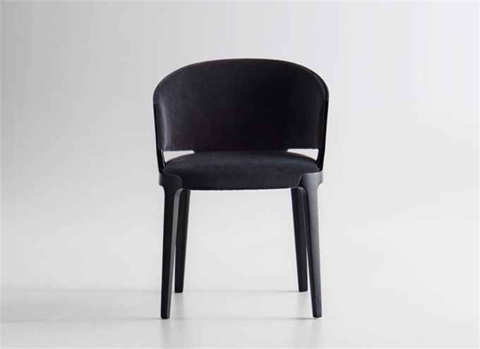 自助火鍋餐廳時尚實木半圓靠背椅子