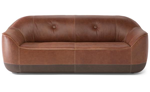 中式時尚酒吧復古皮藝沙發家具