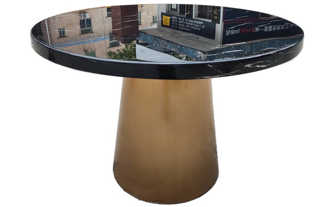 夜場(chǎng)酒吧輕奢不銹鋼大理石桌子