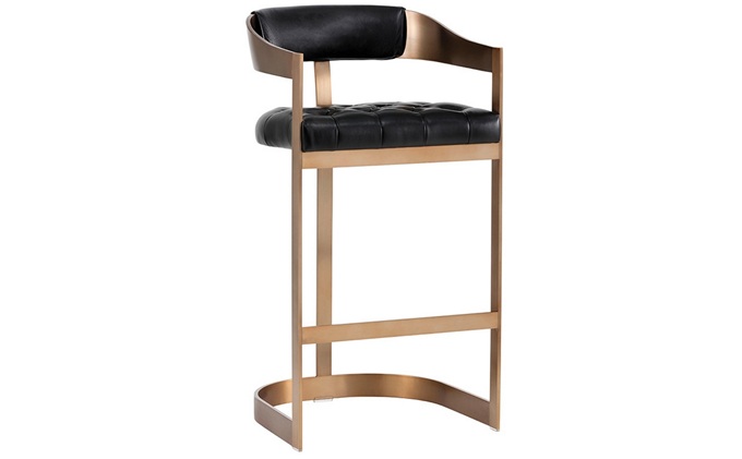 現(xiàn)代不銹鋼高腳酒吧椅_英倫酒吧靠背椅