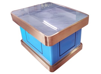 夜場KTV輕奢風(fēng)鈦金不銹鋼發(fā)光方形茶幾