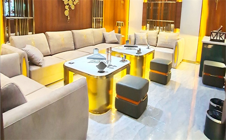 夜總會酒吧ktv發光不銹鋼茶幾