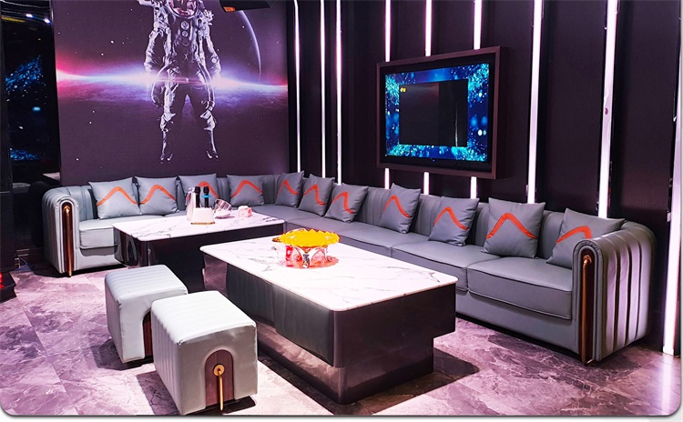 酒吧ktv包廂時尚不銹鋼巖板茶幾