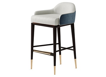 現(xiàn)代風(fēng)格高檔酒吧實木皮軟包靠背酒吧椅