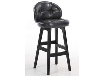 現(xiàn)代輕奢皮藝實(shí)木酒吧高吧椅