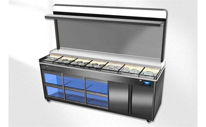 肥牛火鍋店高端時(shí)尚冷藏保鮮臺(tái)
