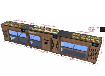 鶴院兒智能醬料臺(tái)多功能調(diào)料臺(tái)火鍋調(diào)料臺(tái)消毒柜