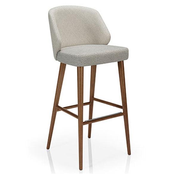 現代休閑中式實木吧椅咖啡廳家具