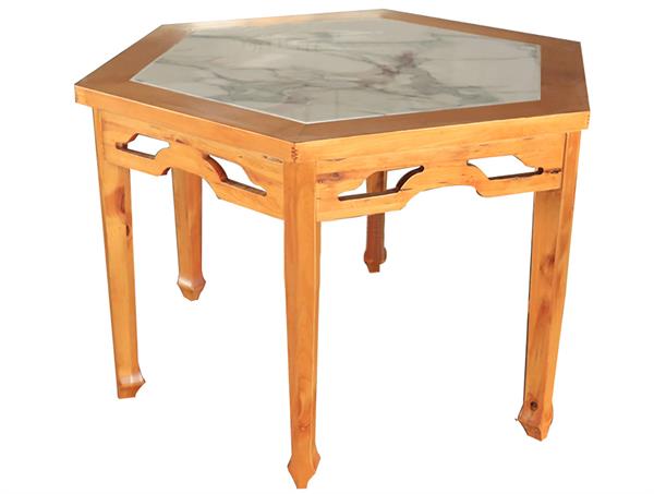 實(shí)木圍邊大理石桌面菱形八仙桌_仿古明清餐桌