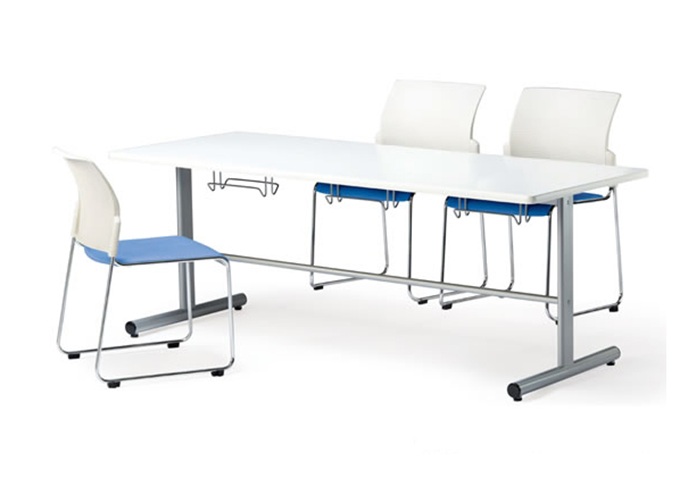 企業(yè)食堂現(xiàn)代簡(jiǎn)約不銹鋼餐桌椅