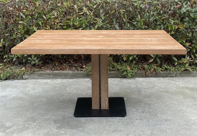 企業(yè)單位員工食堂4人位實(shí)木桌椅