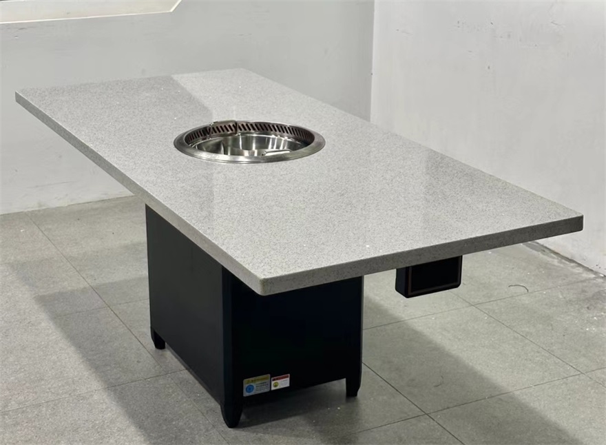 火鍋店智能無煙凈化大理石火鍋桌