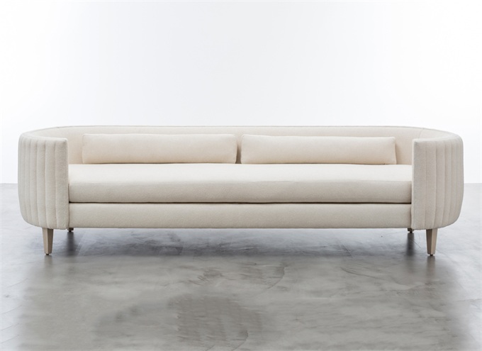 定制西餐廳復古真皮雙面卡座沙發(fā)