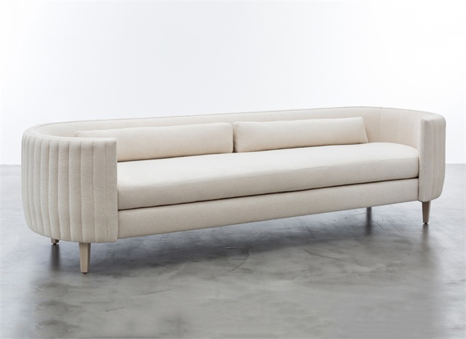 定制西餐廳復古真皮雙面卡座沙發(fā)