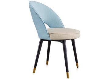 北歐輕奢簡約現代布藝餐椅時尚后現代單人西餐椅