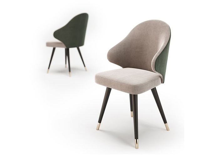 西餐廳現(xiàn)代休閑科技布藝靠背椅