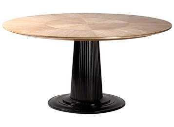 北歐西餐廳白蠟?zāi)緦?shí)木簡(jiǎn)約圓形餐桌