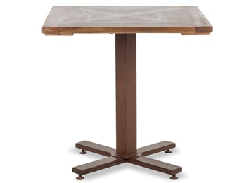 西餐廳十字腳底座實(shí)木簡(jiǎn)約方形餐桌