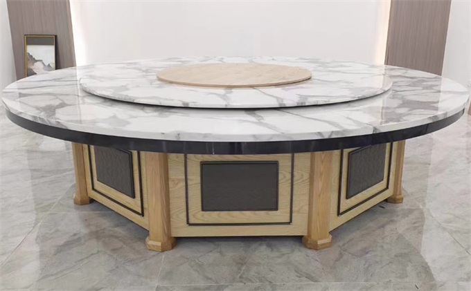 高檔飯店新中式宴會(huì)廳電動(dòng)餐桌