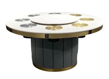 8人位一人一鍋智能無(wú)煙小火鍋圓桌