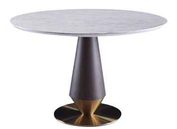 現(xiàn)代時(shí)尚中餐廳不銹鋼大理石圓餐桌