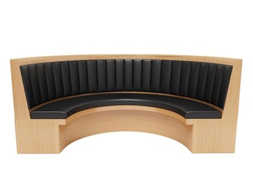 火鍋餐廳實木弧形卡座沙發