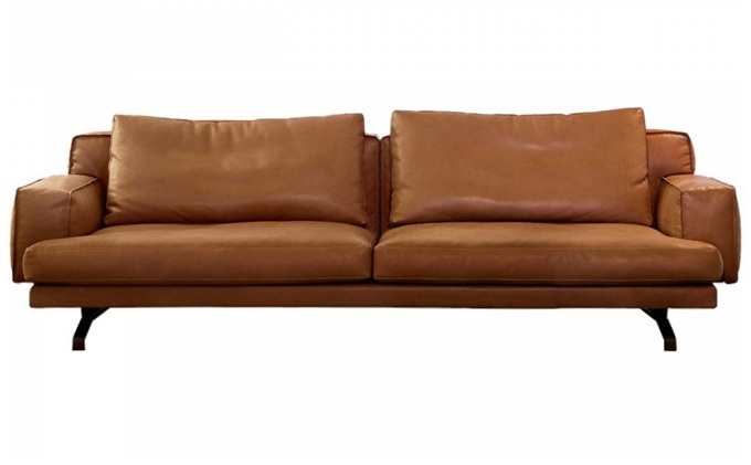 特色菜餐廳真皮坐墊卡座沙發