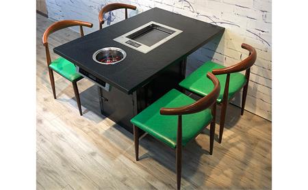 大理石自助燒烤無煙餐桌