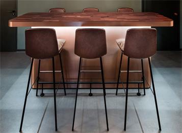 中式休閑復(fù)古吧臺高吧椅酒吧家具