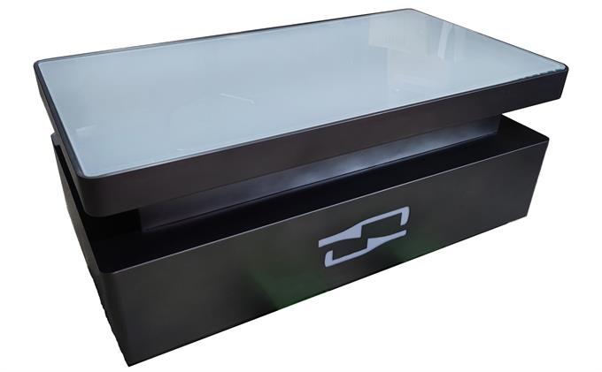 酒吧ktv時尚簡約不銹鋼發光玻璃茶幾