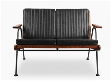 咖啡館美式鐵藝實(shí)木loft卡座沙發(fā)