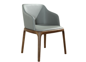 現代簡約實木休閑椅 軟包扶手椅