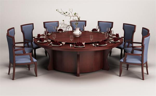 新中式酒店實木桌椅餐廳家具