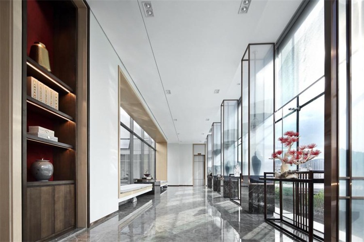 茶業(yè)會館空間設計效果圖